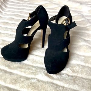ALDO black suede stilettos